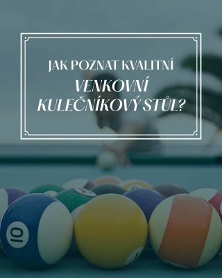 Sezóna venkovních slavností se nám blíží! ☀️ Přemýšlíte nad venkovním kulečníkovým stolem, ale nevíte, jak jej vybrat? 🤔...