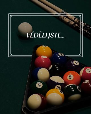 Tak tohle vás překvapí! 🤩 Swipněte na další slide a objevte zajímavosti ze světa kulečníku, které (možná) neznáte 💪🏼...